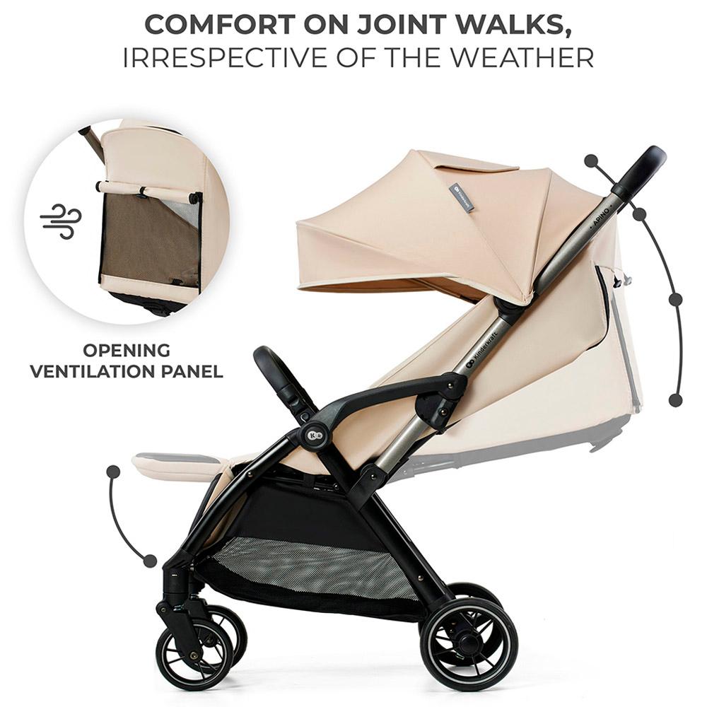 Kinderkraft - Apino Baby Stroller - Dune Beige