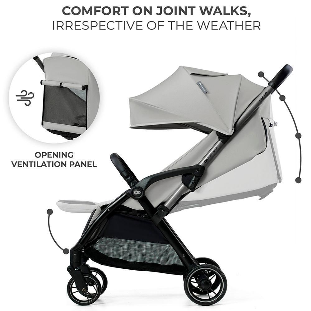 Kinderkraft - Apino Baby Stroller - Dove Grey