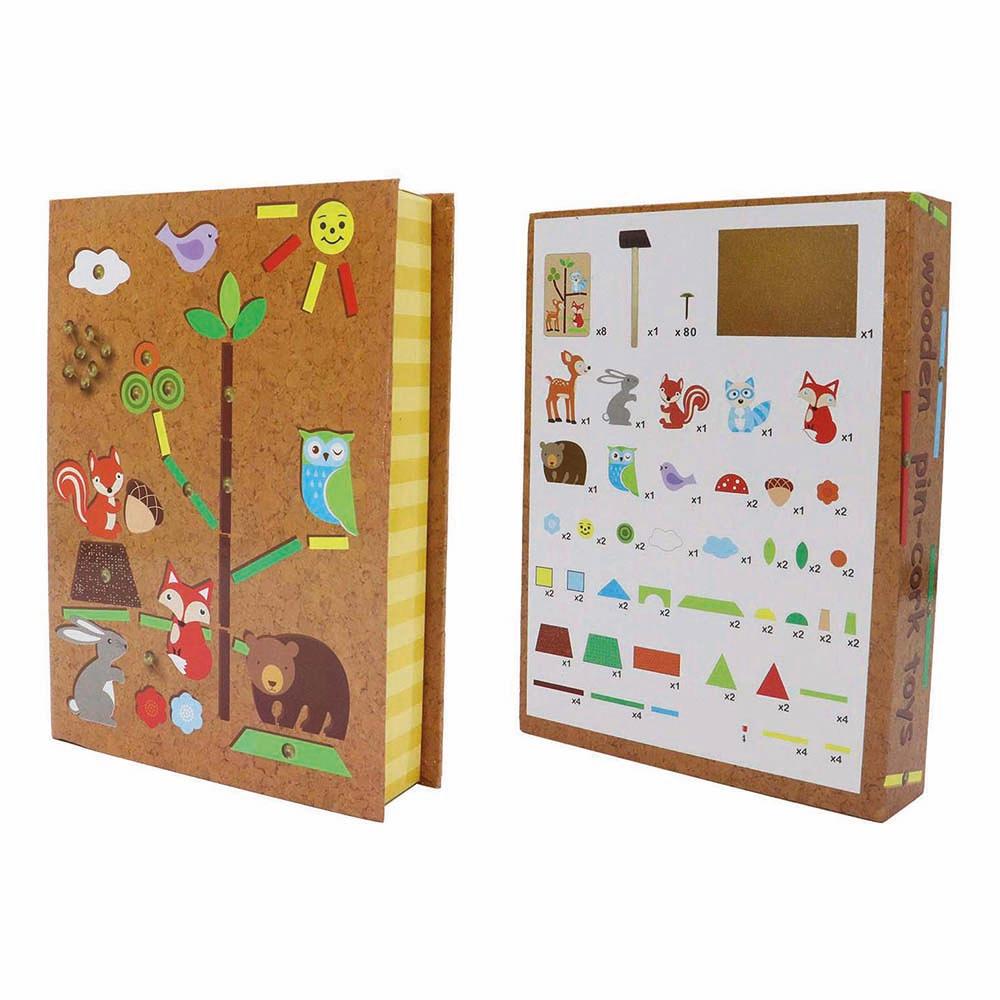 Andreu Toys - Wooden Pin-Cork Forest Friends Tap A Shape Set