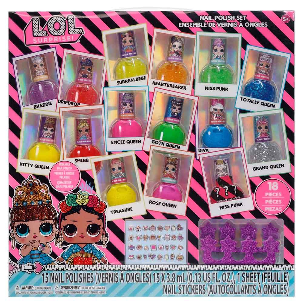 Townleygirl - Lol Surprise Nail Polish Set w/ Nail Accessories - 15pcs