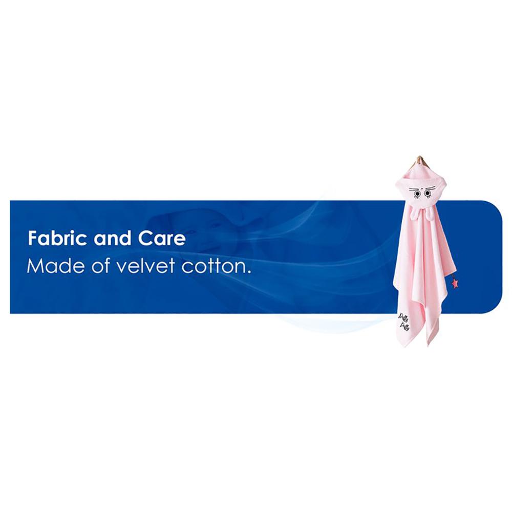 Milk&Moo - Canchin Rabbit Velvet Hooded Baby Towel - Pink