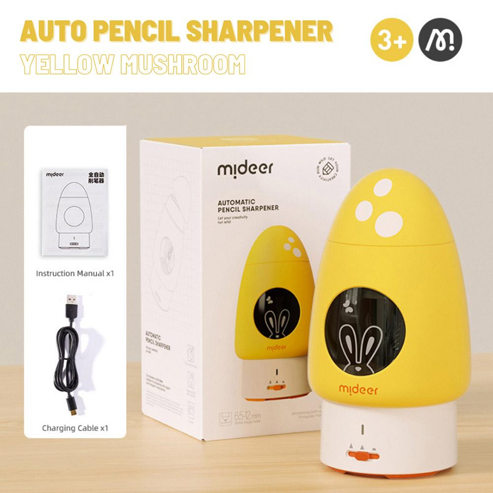 Mideer - Automatic Pencil Sharpener - Yellow Mushroom