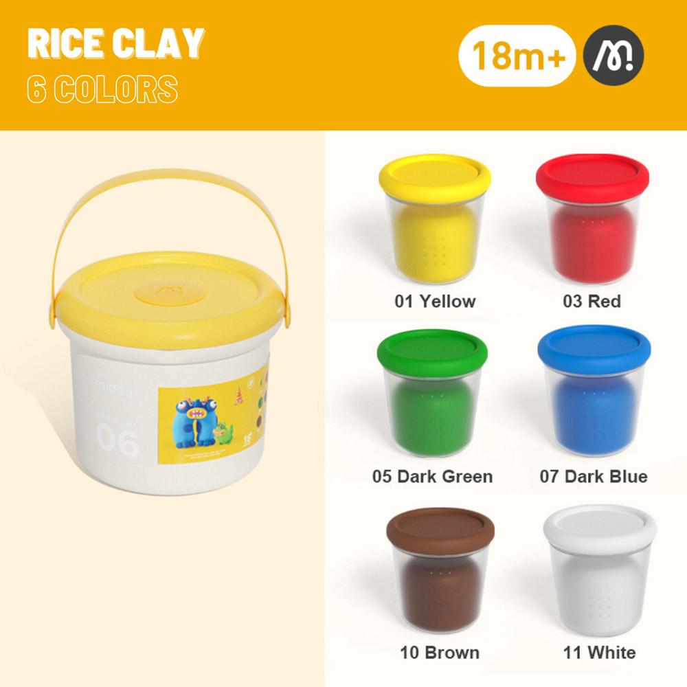 Mideer - Rice Clay Bucket - 6pcs