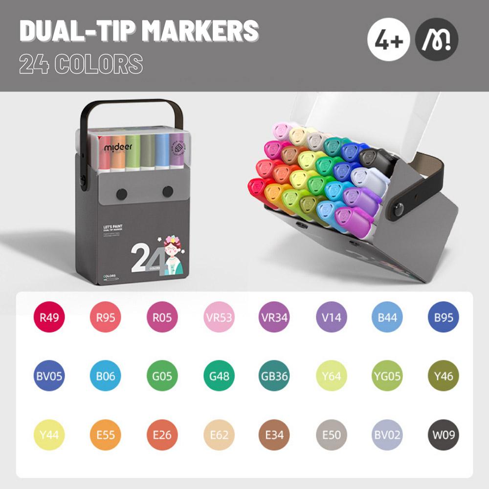 Mideer - Dual Tip Markers - 24pcs