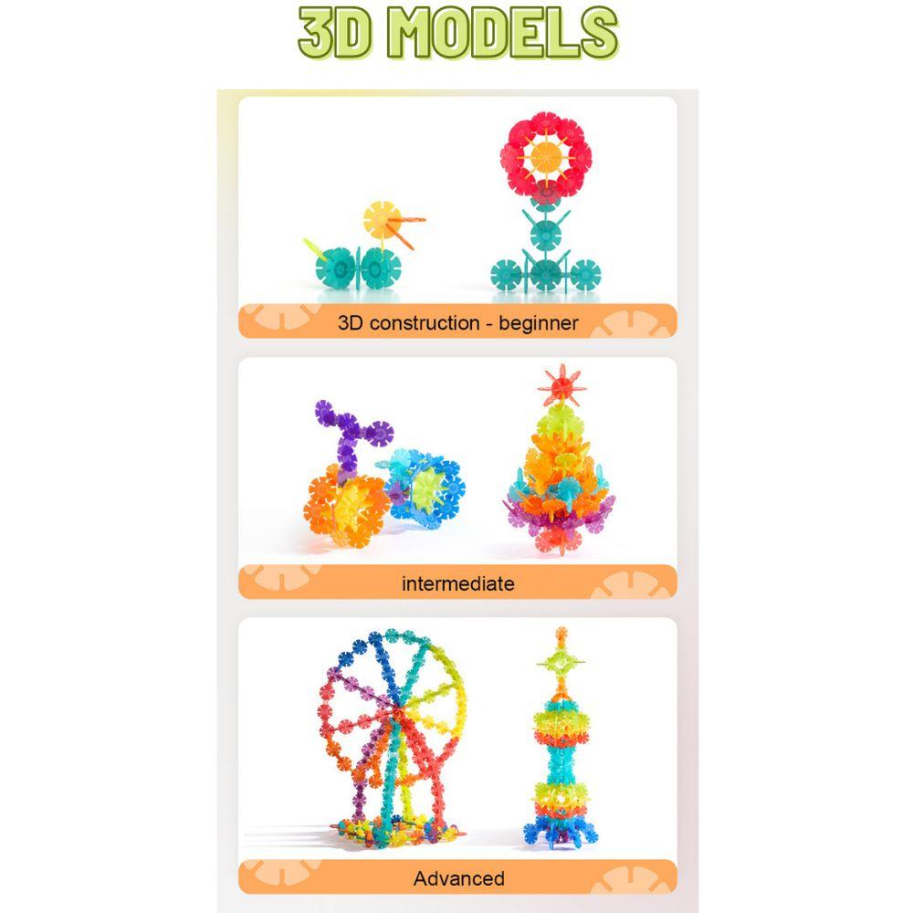 Mideer - Colorful Snowflake Blocks - 500pcs