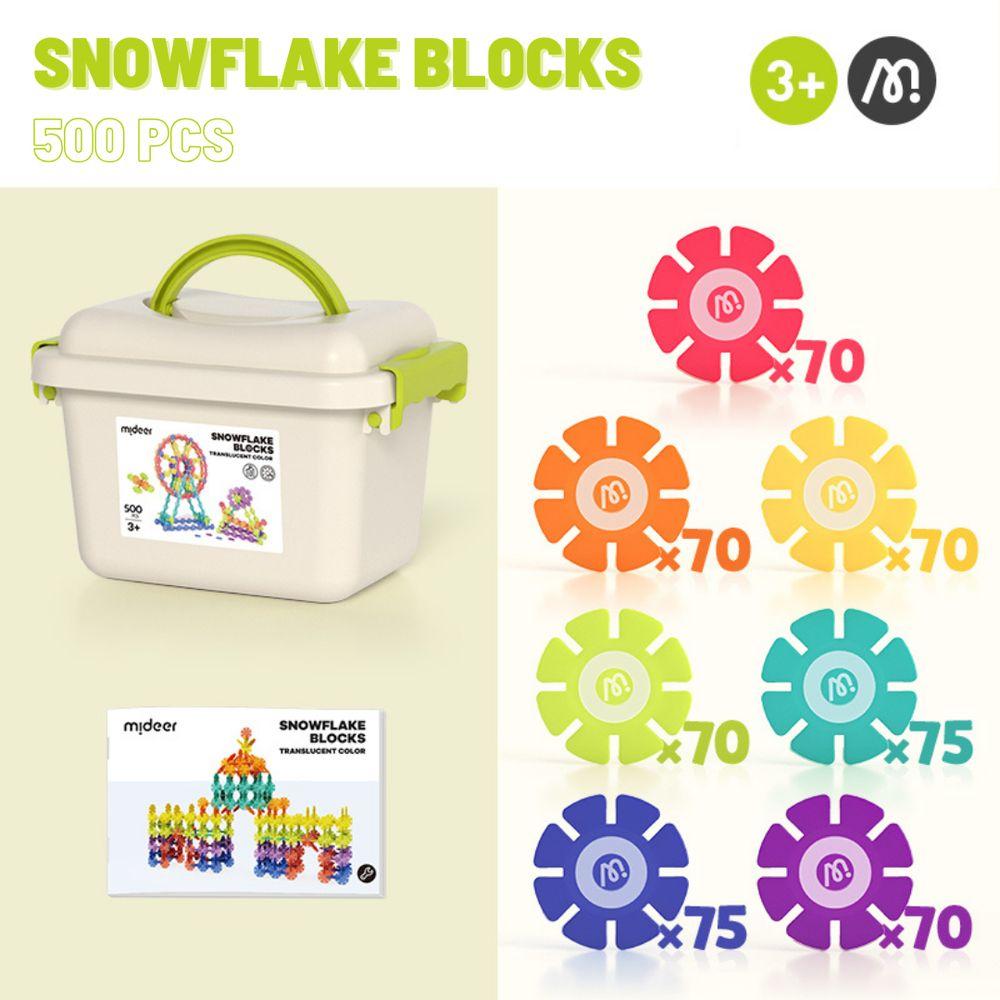 Mideer - Colorful Snowflake Blocks - 500pcs