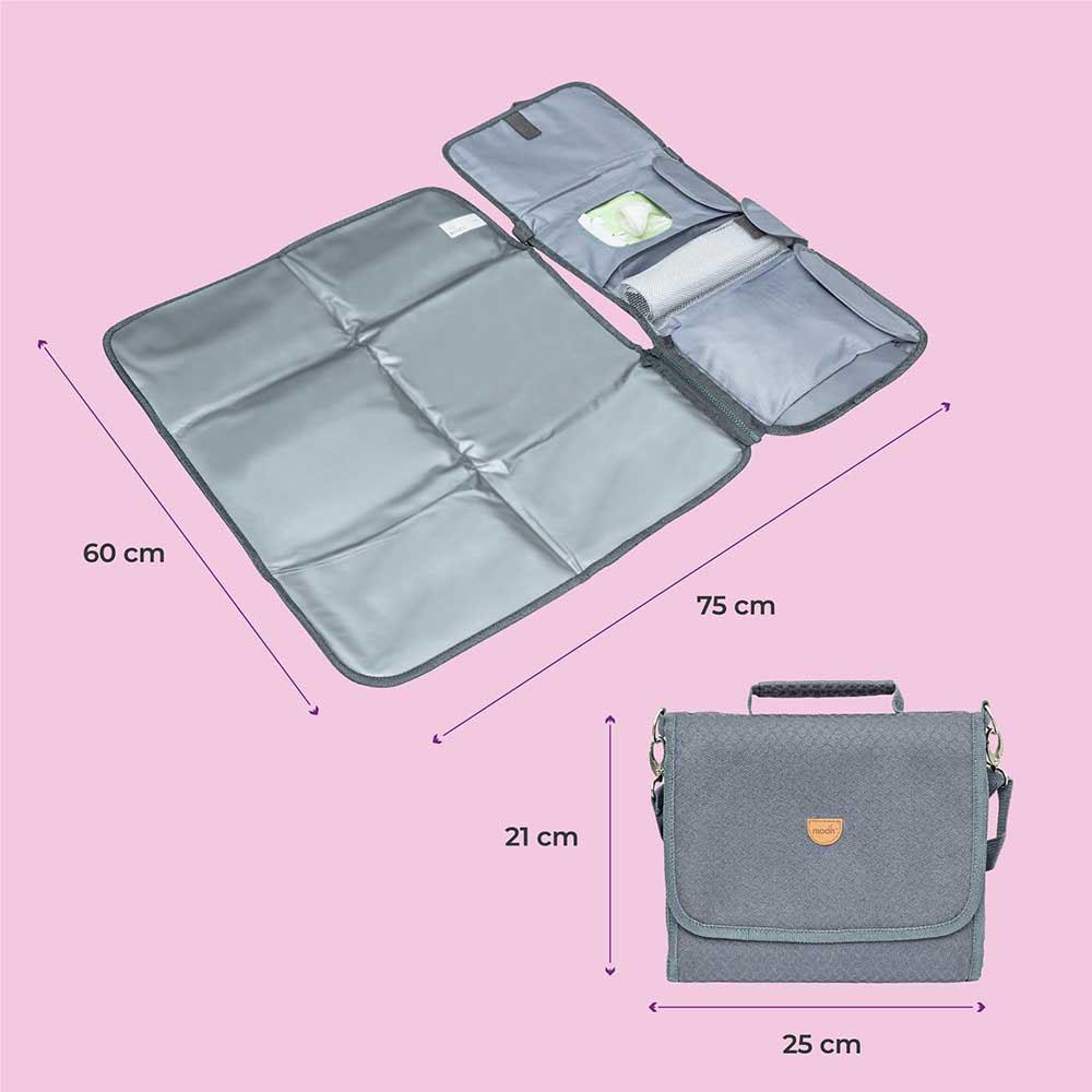 Moon - Portable Waterproof Diaper Changing Station - Light Grey