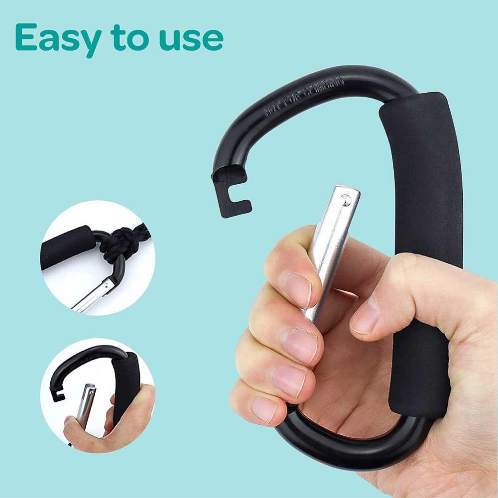 Moon - Hands-Free Baby Stroller Hook Only - Black