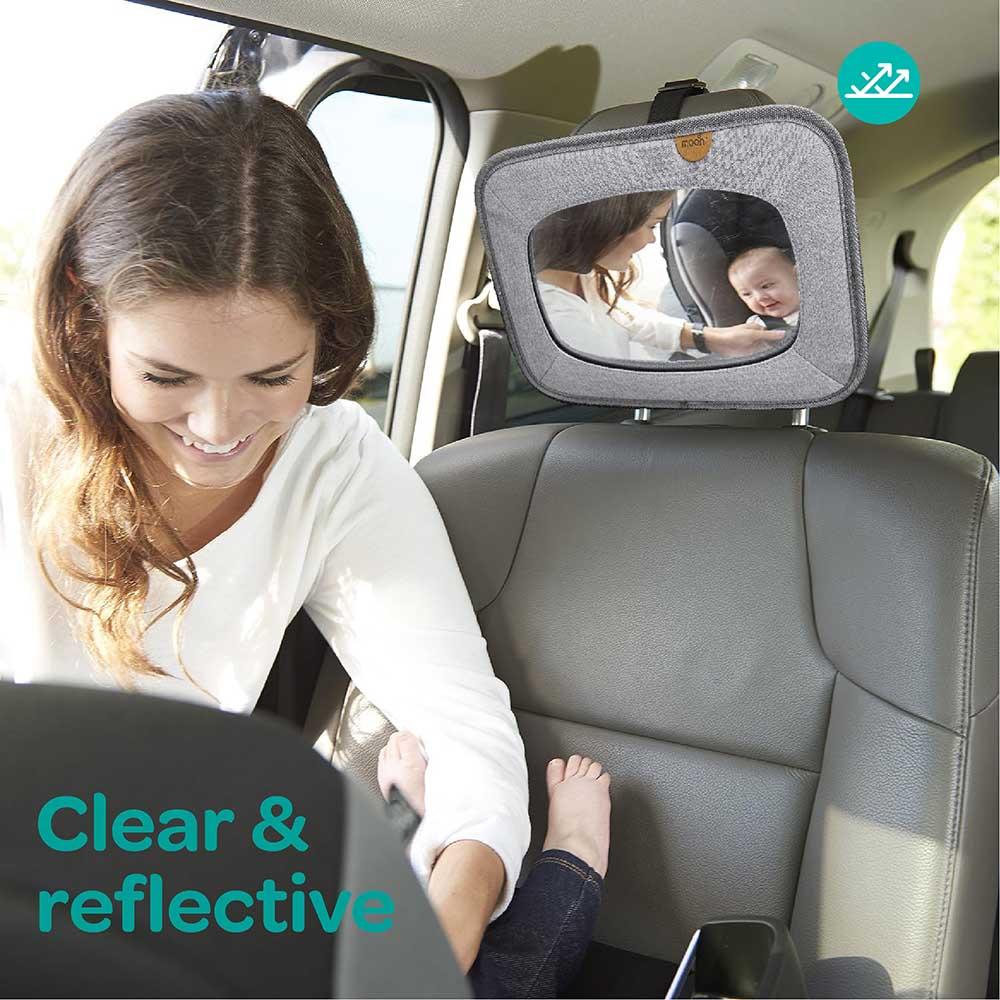 Moon - 360 Degree Baby Back Seat Mirror - Grey