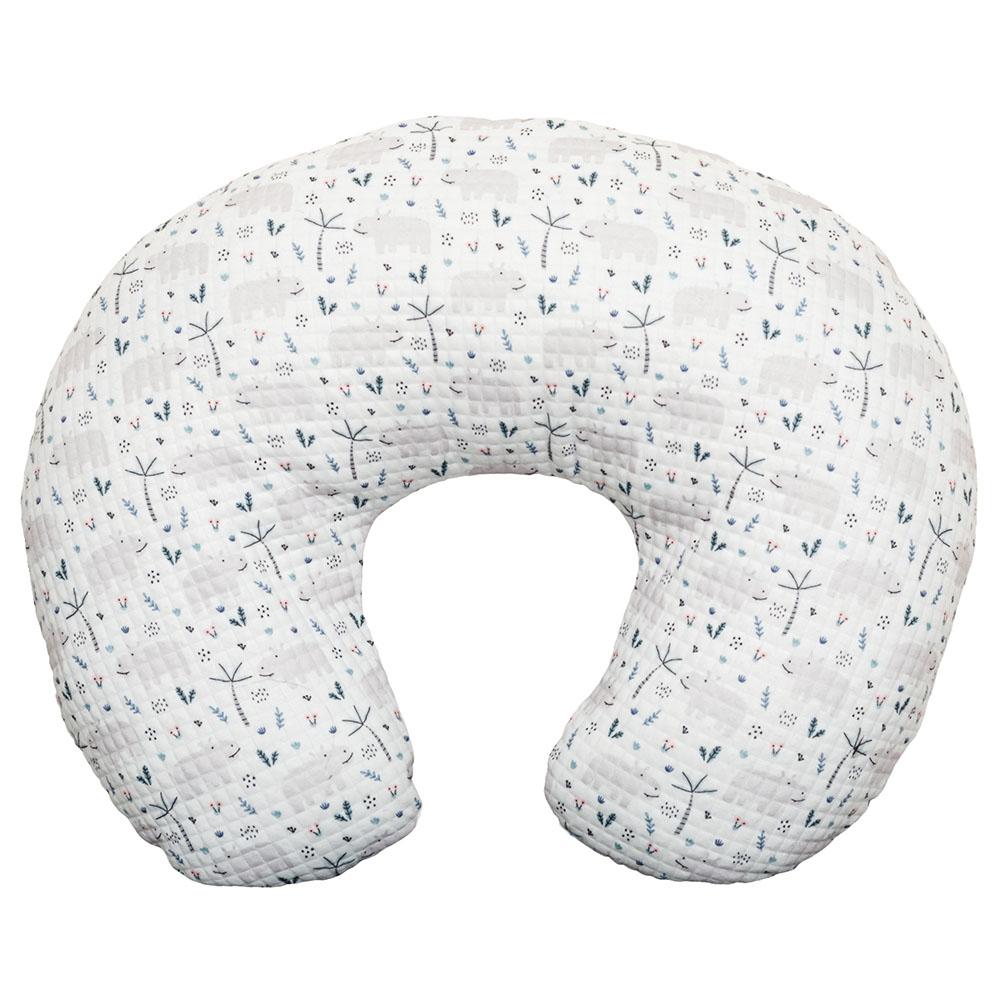 Moon - Portable Breast Feeding Pillow w/ Zippered Cover- Hippo