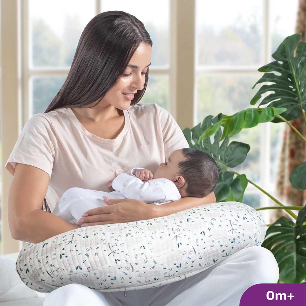 Moon - Portable Breast Feeding Pillow w/ Zippered Cover- Hippo