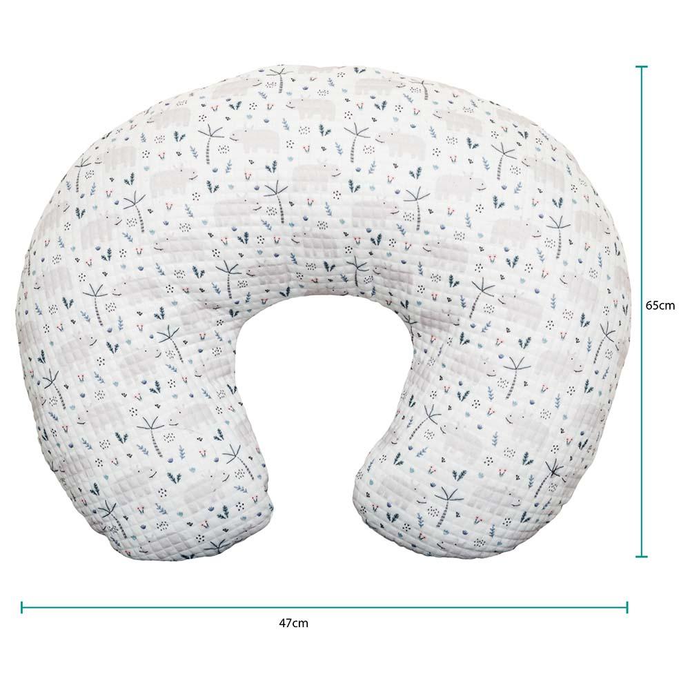 Moon - Portable Breast Feeding Pillow w/ Zippered Cover- Hippo