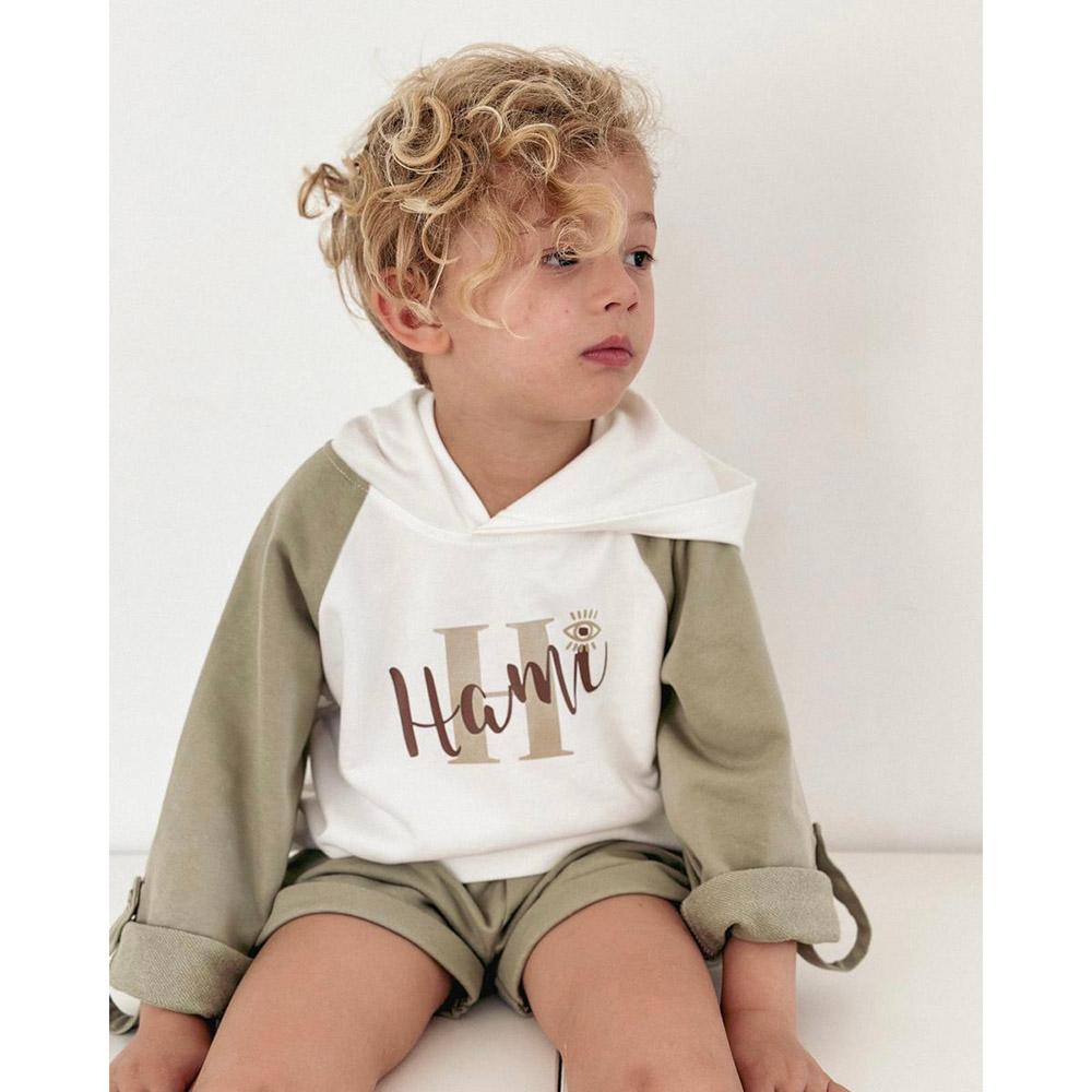 Mon.Amelissa - 2pc-Set - Hoody Terry Street Lounge Set - Hunter White