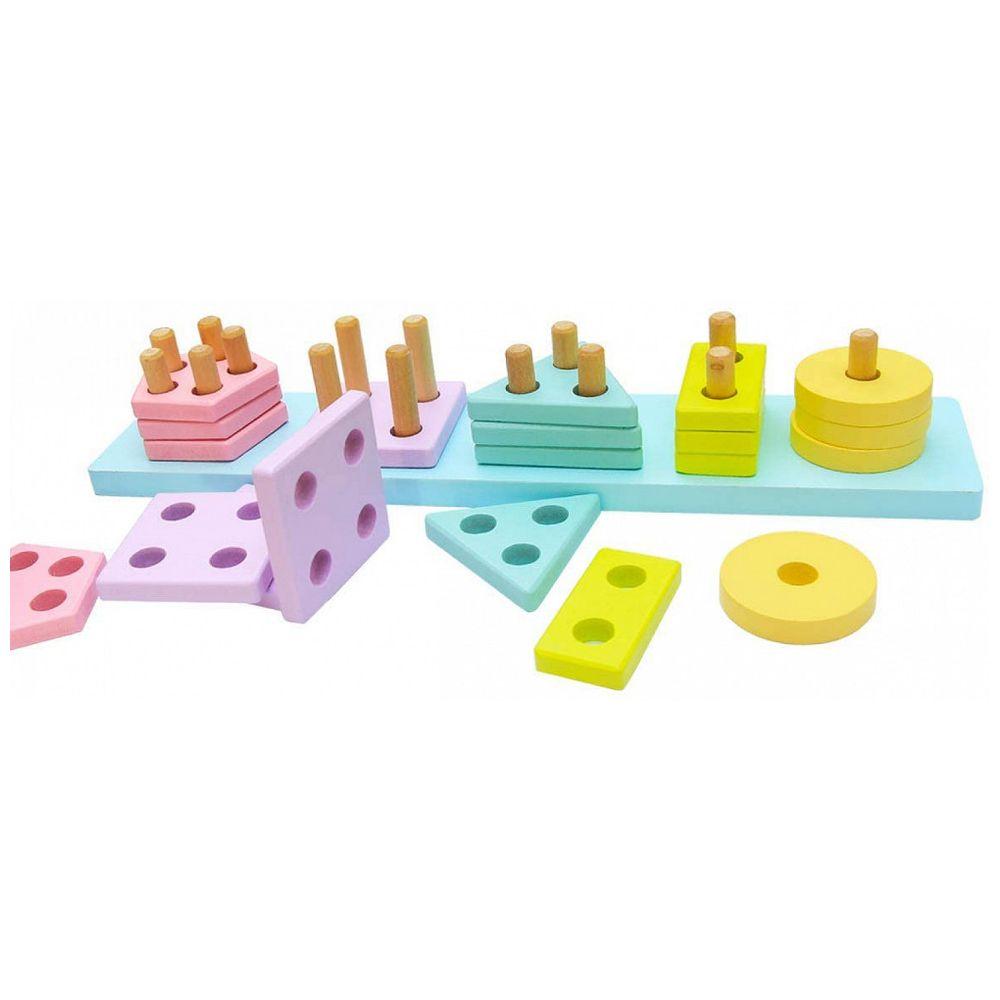 Little Angel - Kids Wooden Sorting & Stacking Play Toy Set