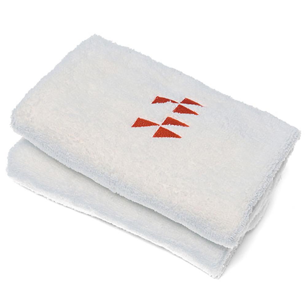 Aiida - Trillium Egyptian Guest Towel Set - White/Orange - Pack of 2