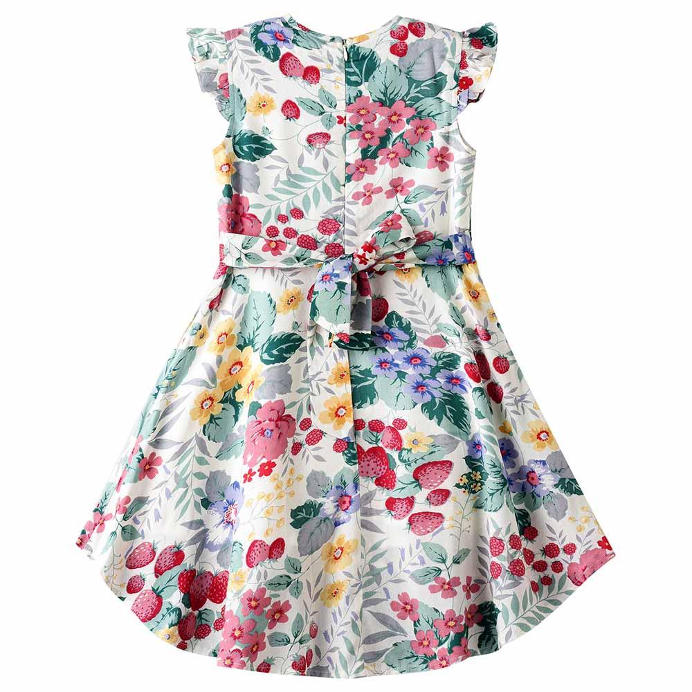 Jelliene - Twirling Blooms Breezy Comfort Girl's Floral Dress