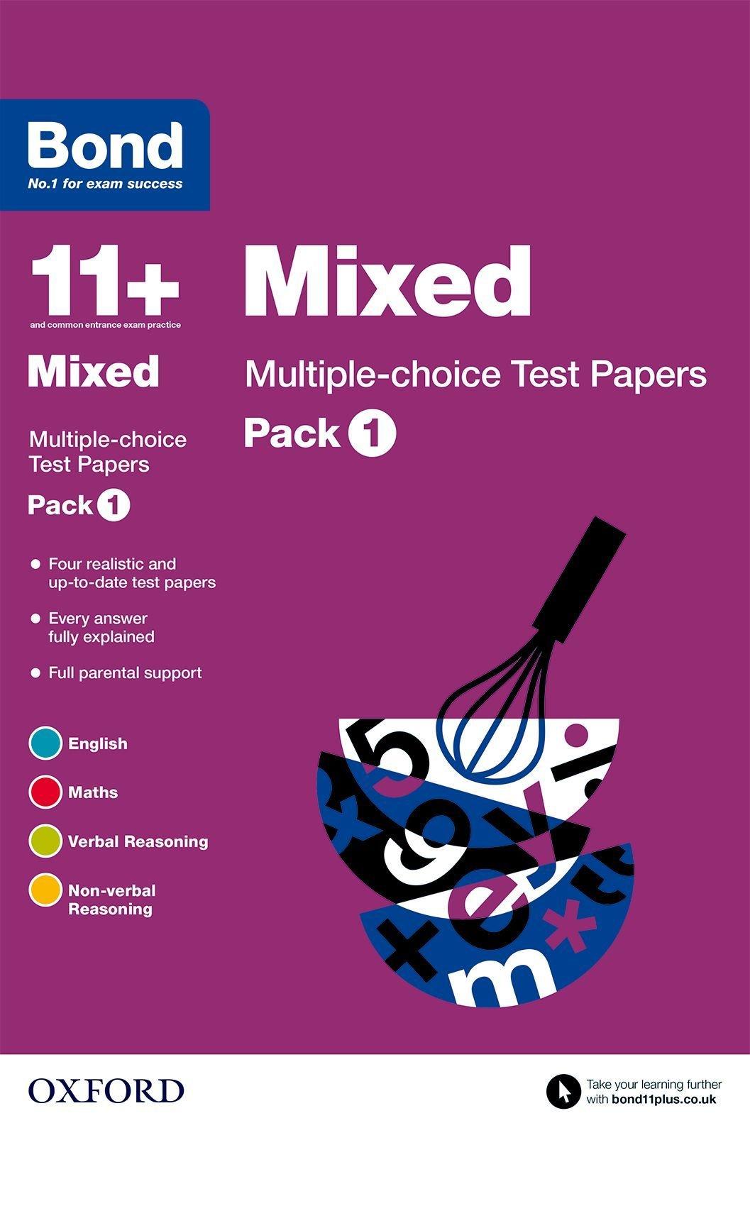 Bond 11+ Multi 11+ Test Papers Mixed 9-11 Years, Pack 1