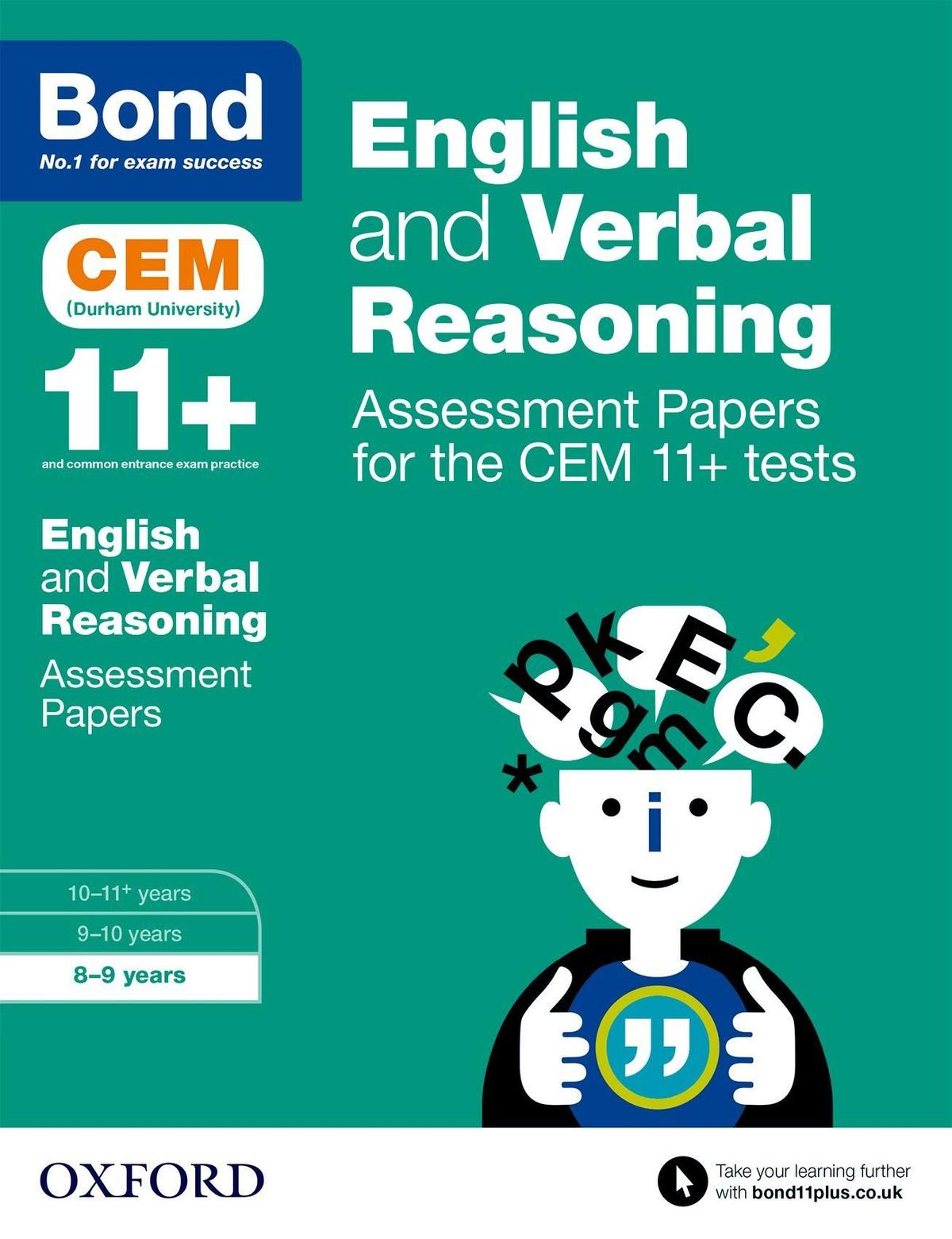 Bond 11+ Cem Eng & Verbal Reasoning Assess Pprs: 8-9 Years