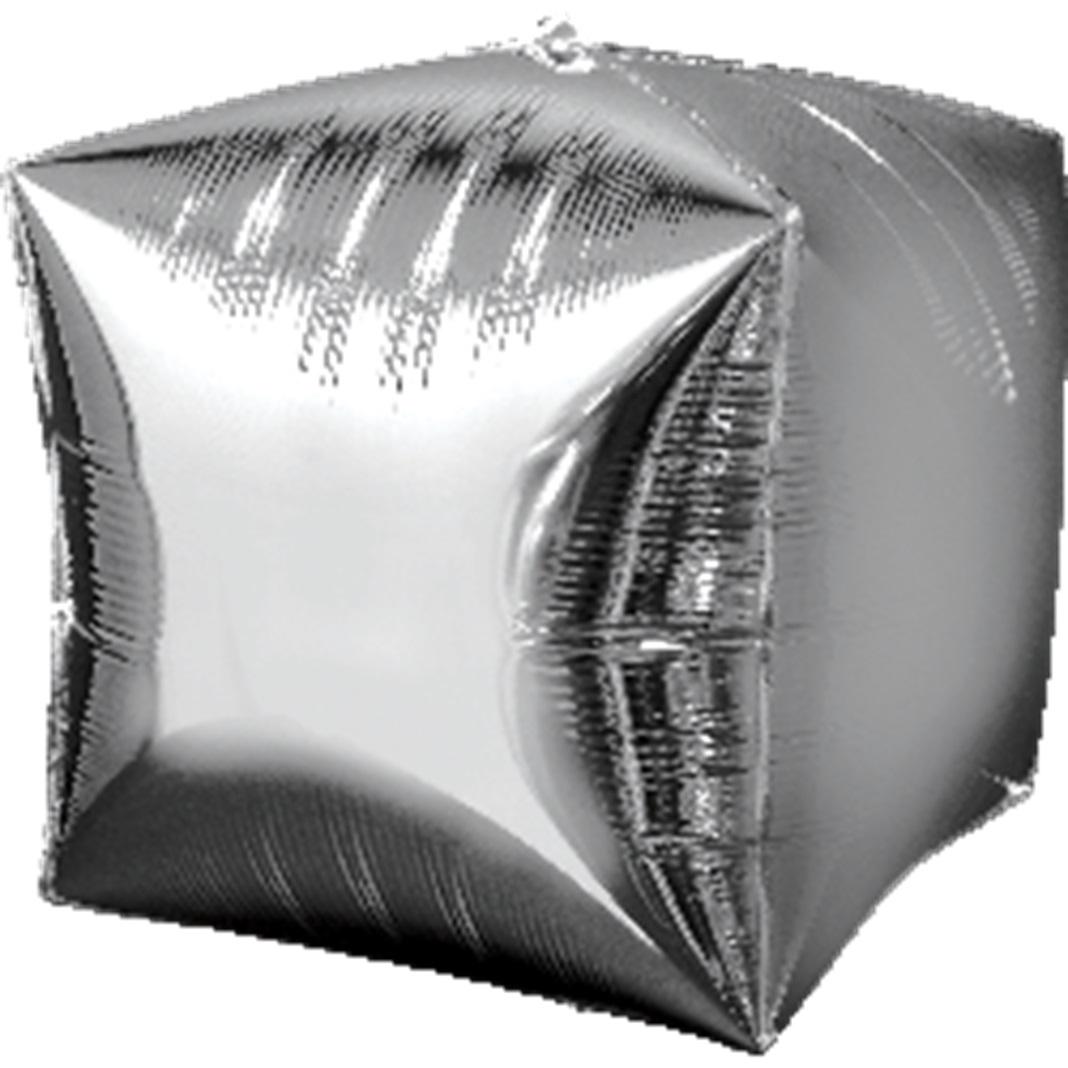 Silver Cube Balloon - 1pc