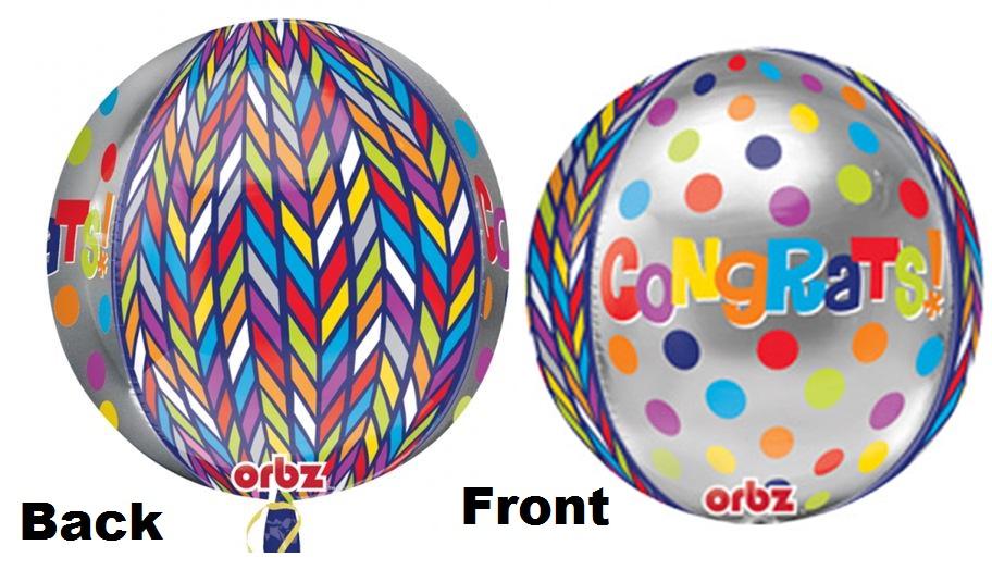 Dotty Geometric Congrats Balloon - 1pc