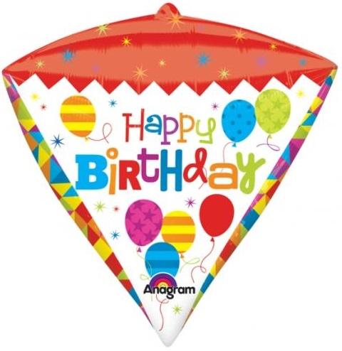 Geometric Birthday Diamond Balloon - 1pc