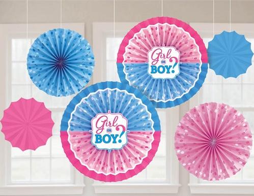 Girl Or Boy? Paper Fan Decorations