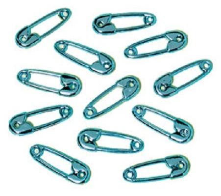 Metallic Blue Safety Pins