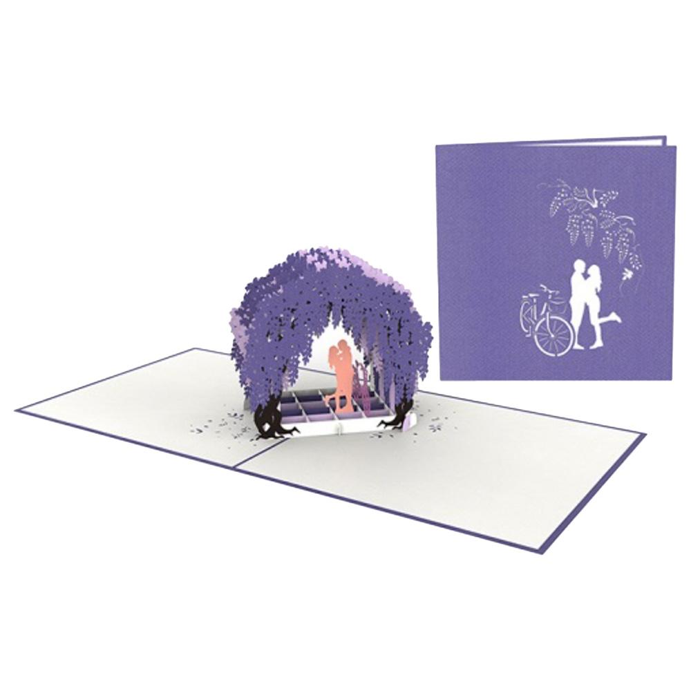 Paper Color - Wisteria Gate Pop Up Birthday Greeting Card