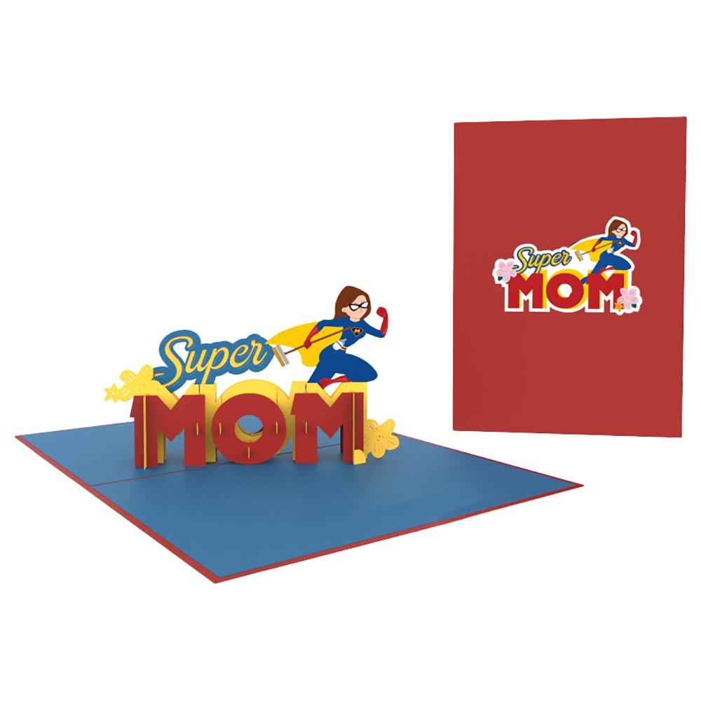 Paper Color - Super Mom Pop Up Birthday Greeting Card