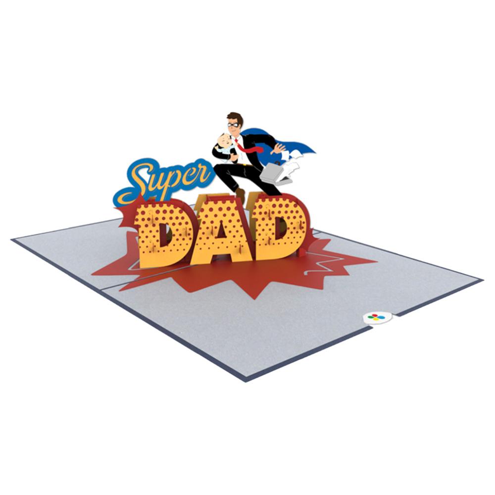 Paper Color - Super Dad Pop Up Birthday Greeting Card