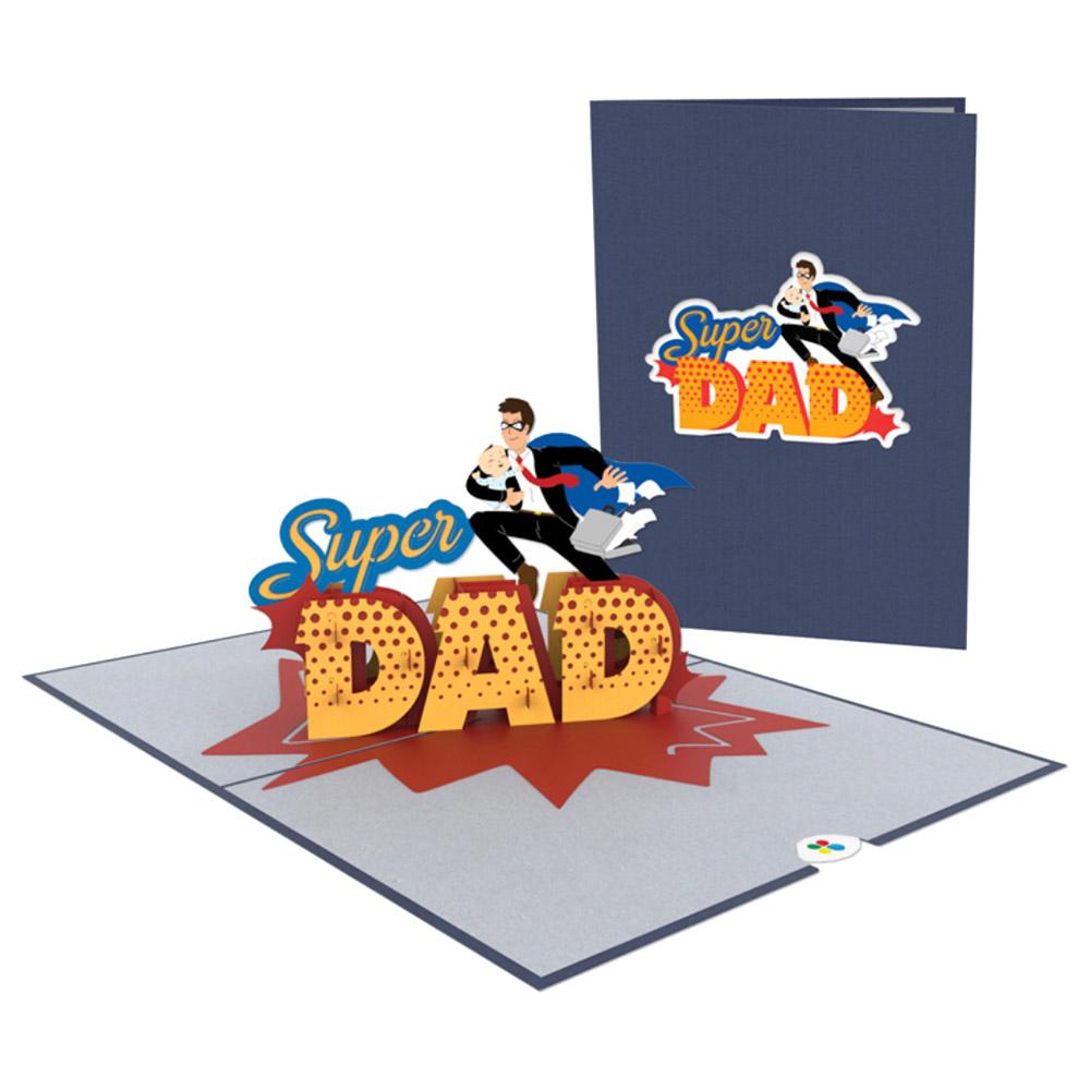 Paper Color - Super Dad Pop Up Birthday Greeting Card