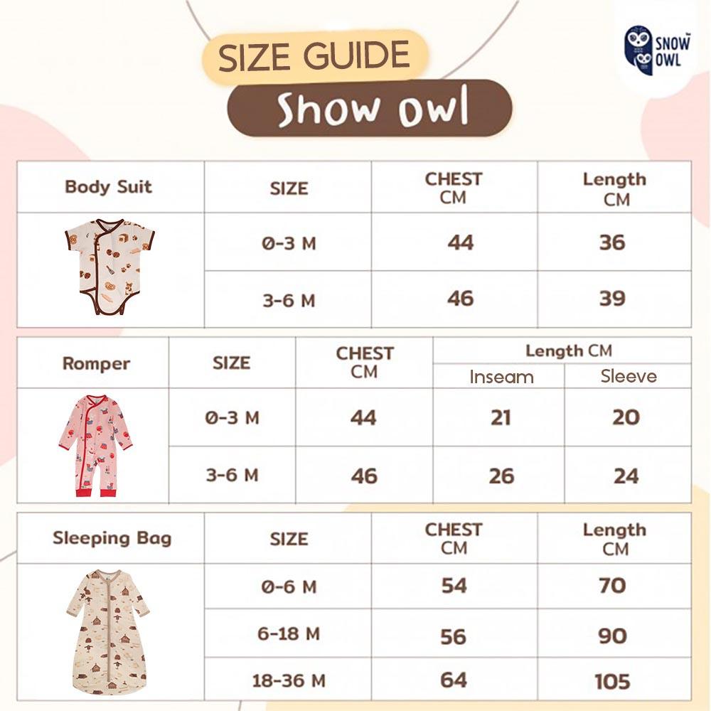 Snow Owl - Long Sleeve Sleeping Bag - Baby Dino