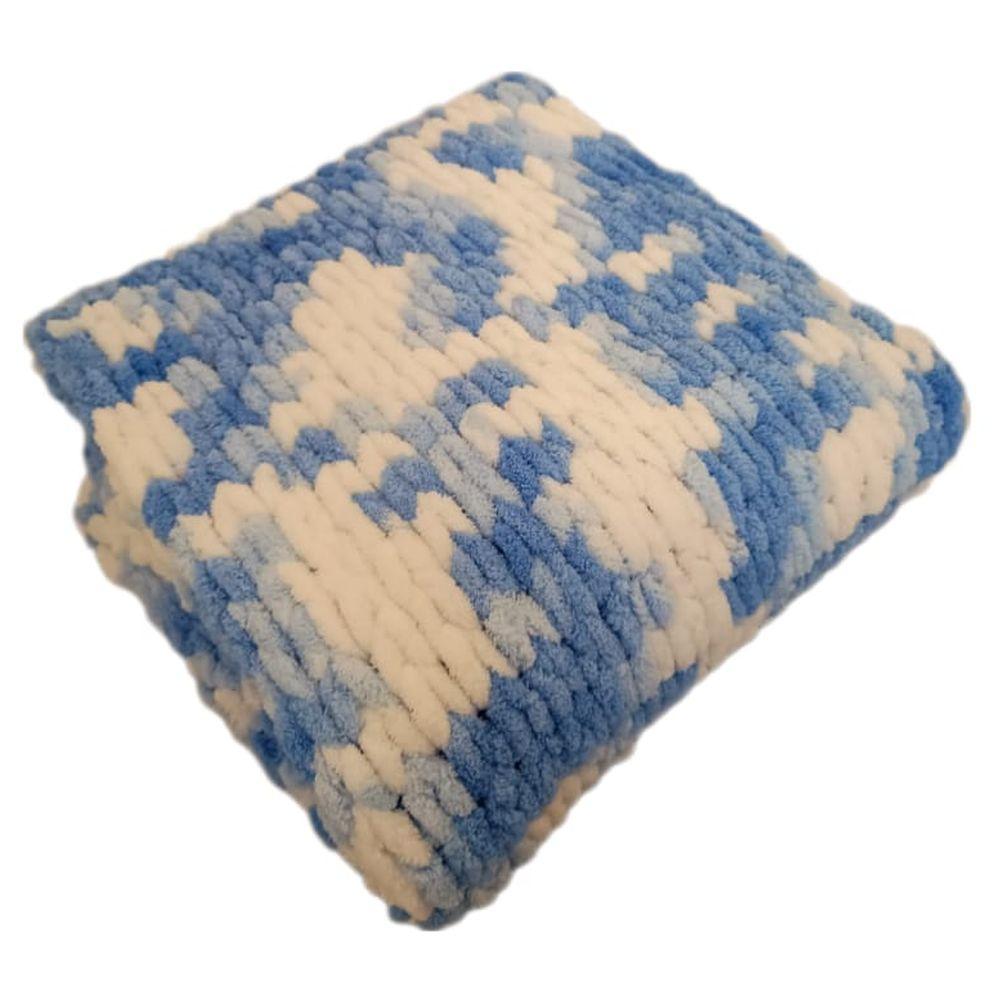 Pikkaboo - HeavenlyHugs Handmade Crochet Baby Blanket - Blue