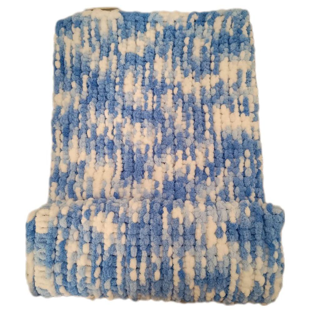 Pikkaboo - HeavenlyHugs Handmade Crochet Baby Blanket - Blue