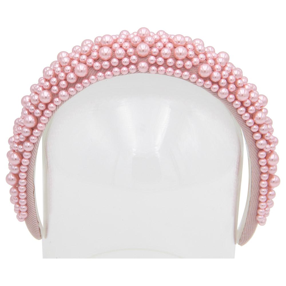 D' Daniela - Girls Olivia Headband - Pink Pearl