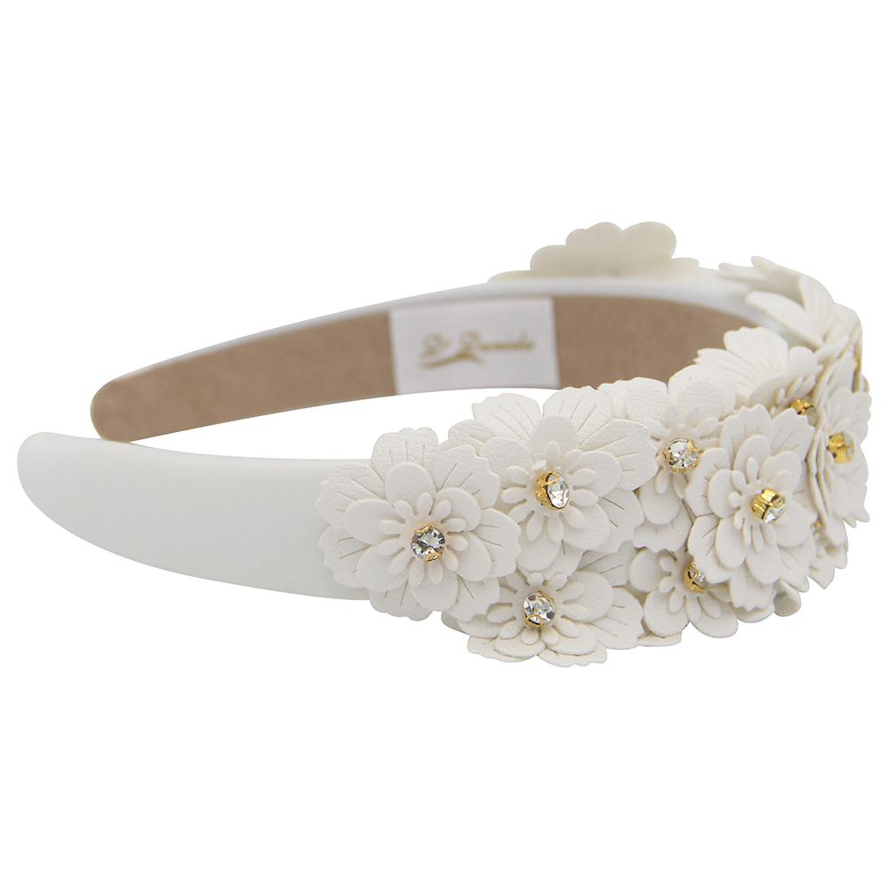 D' Daniela - Girls Camomile Headband - Grey