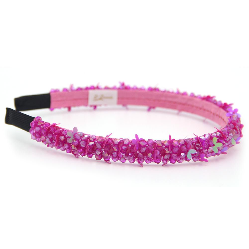 D' Daniela - Girls Anna Butterfly Headband - Dark Pink