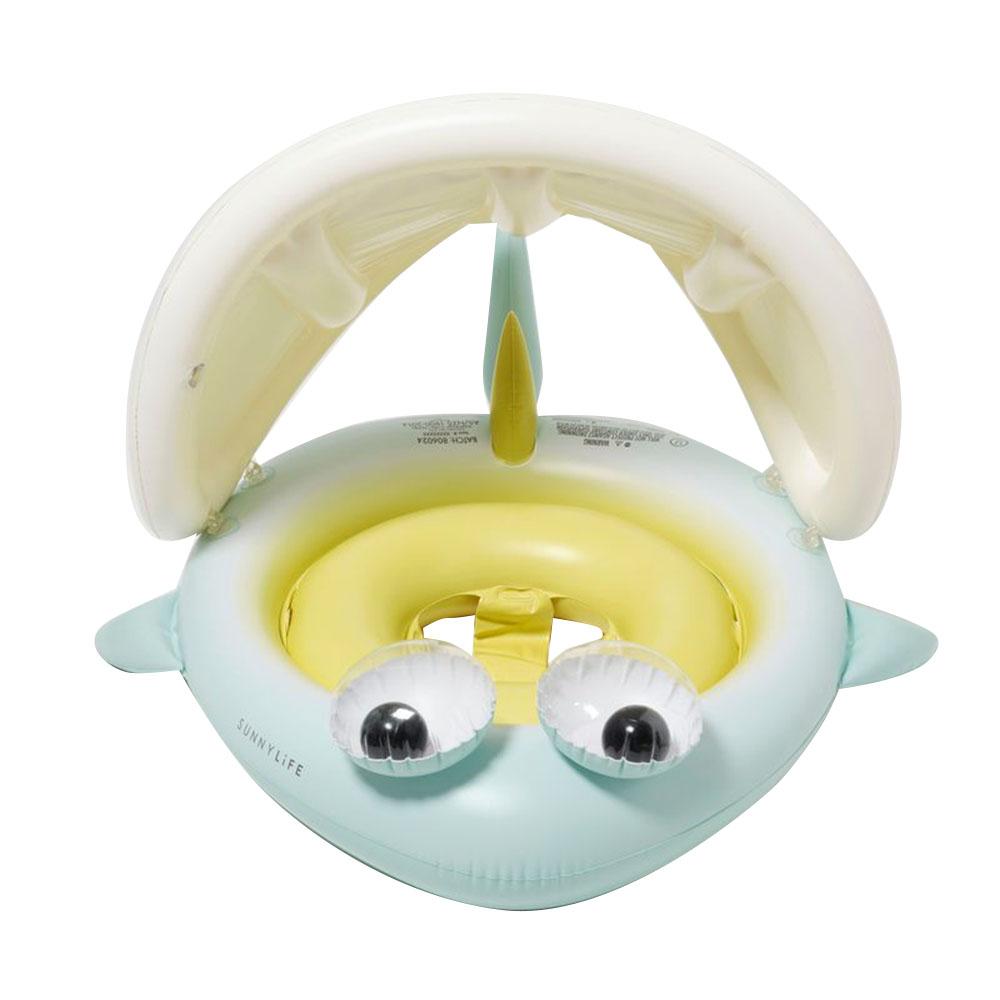 Sunnylife - Salty The Shark Baby Float - Blue/Lime