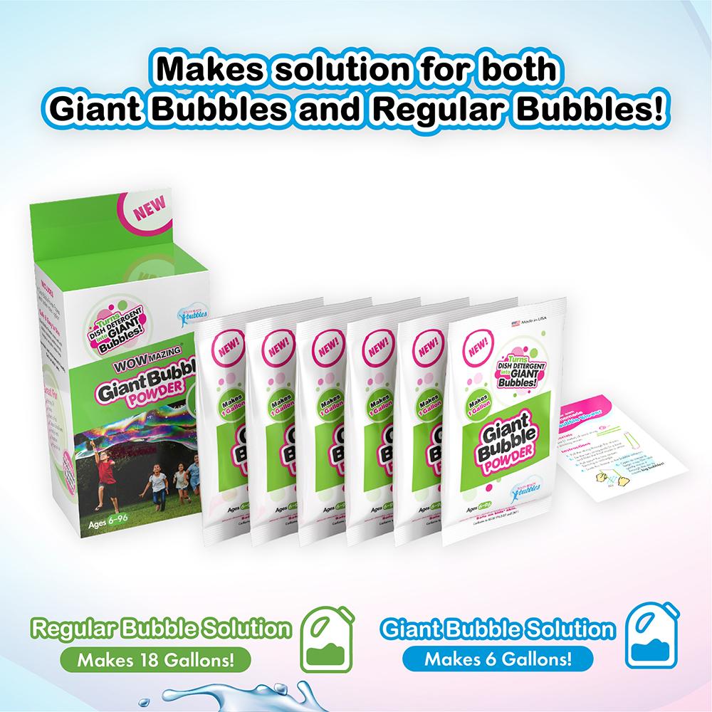 South Beach Bubbles - Wowmazing Giant Bubble Powder Refill - Pack of 6