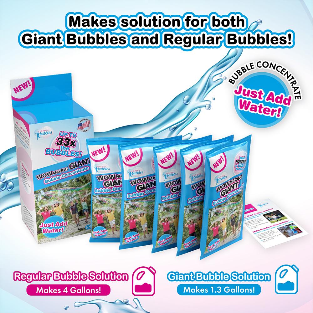 South Beach Bubbles - Wowmazing Giant Bubble Concentrate Refill - Pack of 5