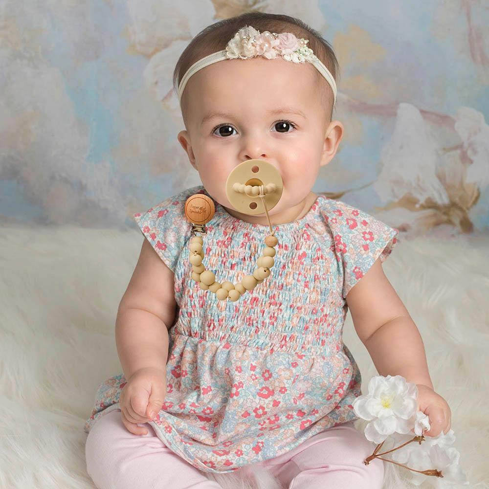 Sugar Sprinkle -  Vanilla Pacifier Clip