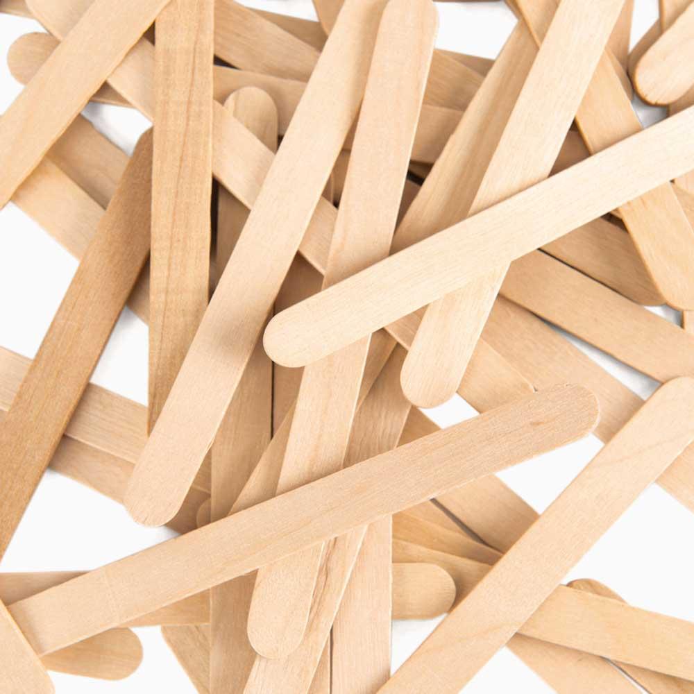 TTS - Wooden Craft Lolly Sticks - Beige - Pack of 1000