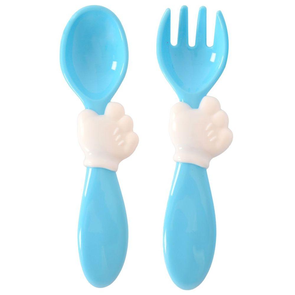 Disney - Mickey Dinnerware Reusable Fork & Spoon - Blue