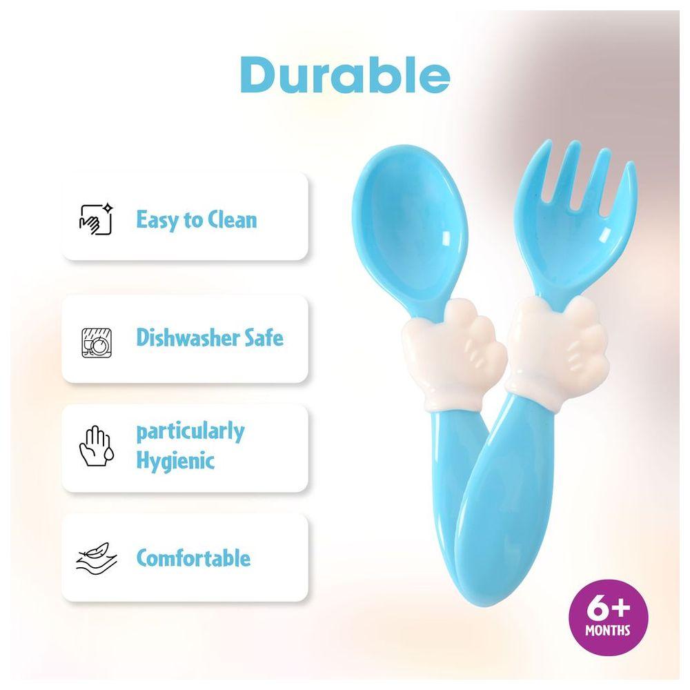 Disney - Mickey Dinnerware Reusable Fork & Spoon - Blue