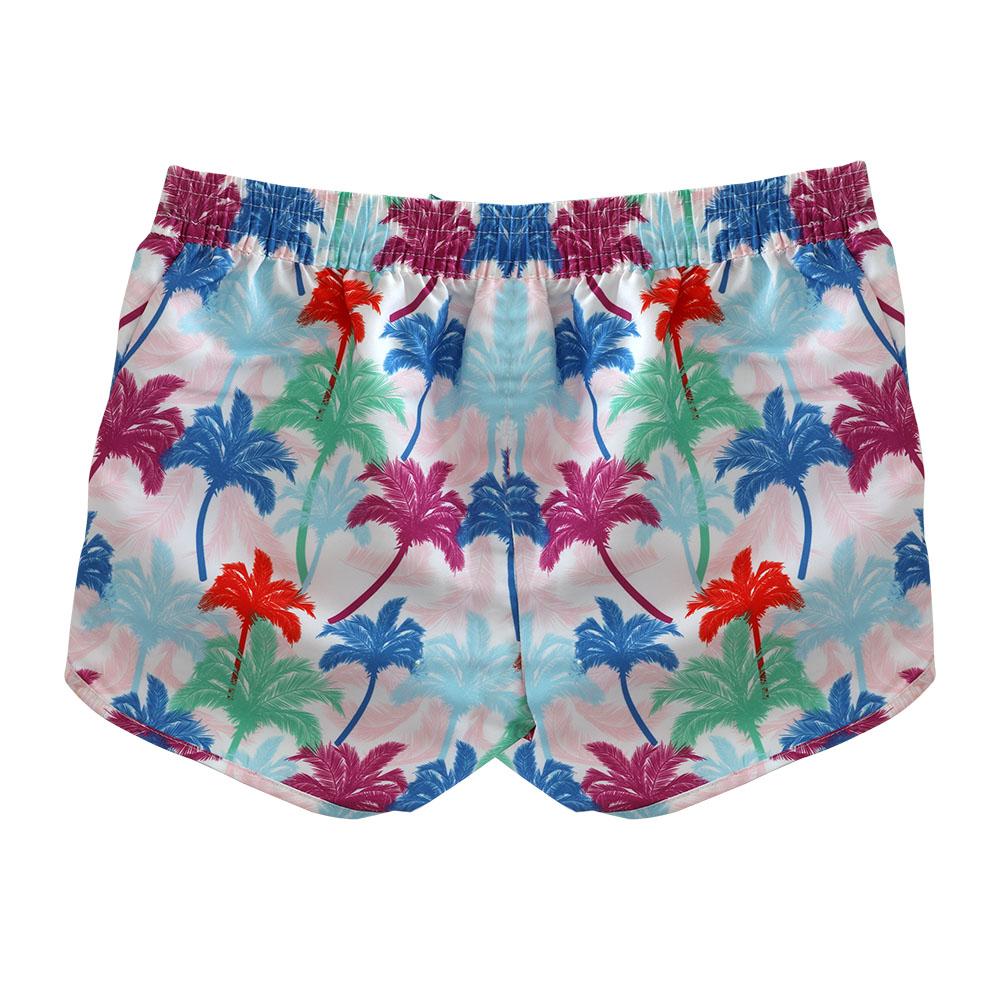 Turquoise - Girls Tropical Board Shorts