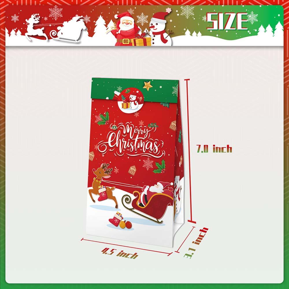 Highland - Christmas Gift Bags With Sealing Stickers - 12pcs