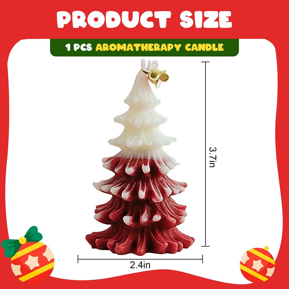 Highland - Handmade Tree Shaped Christmas Candle - Red