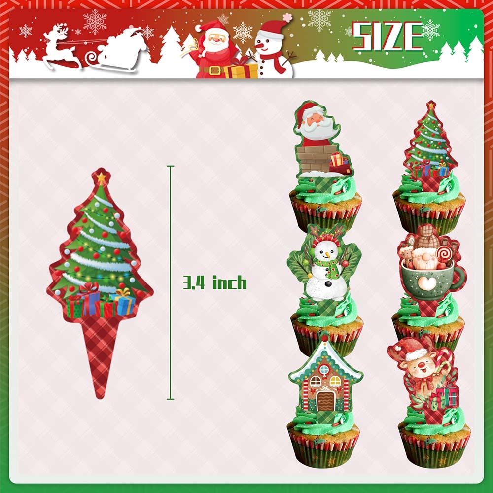 Highland - 3 Tier Christmas Cake Stand & Cupcake Topper Wrap Set