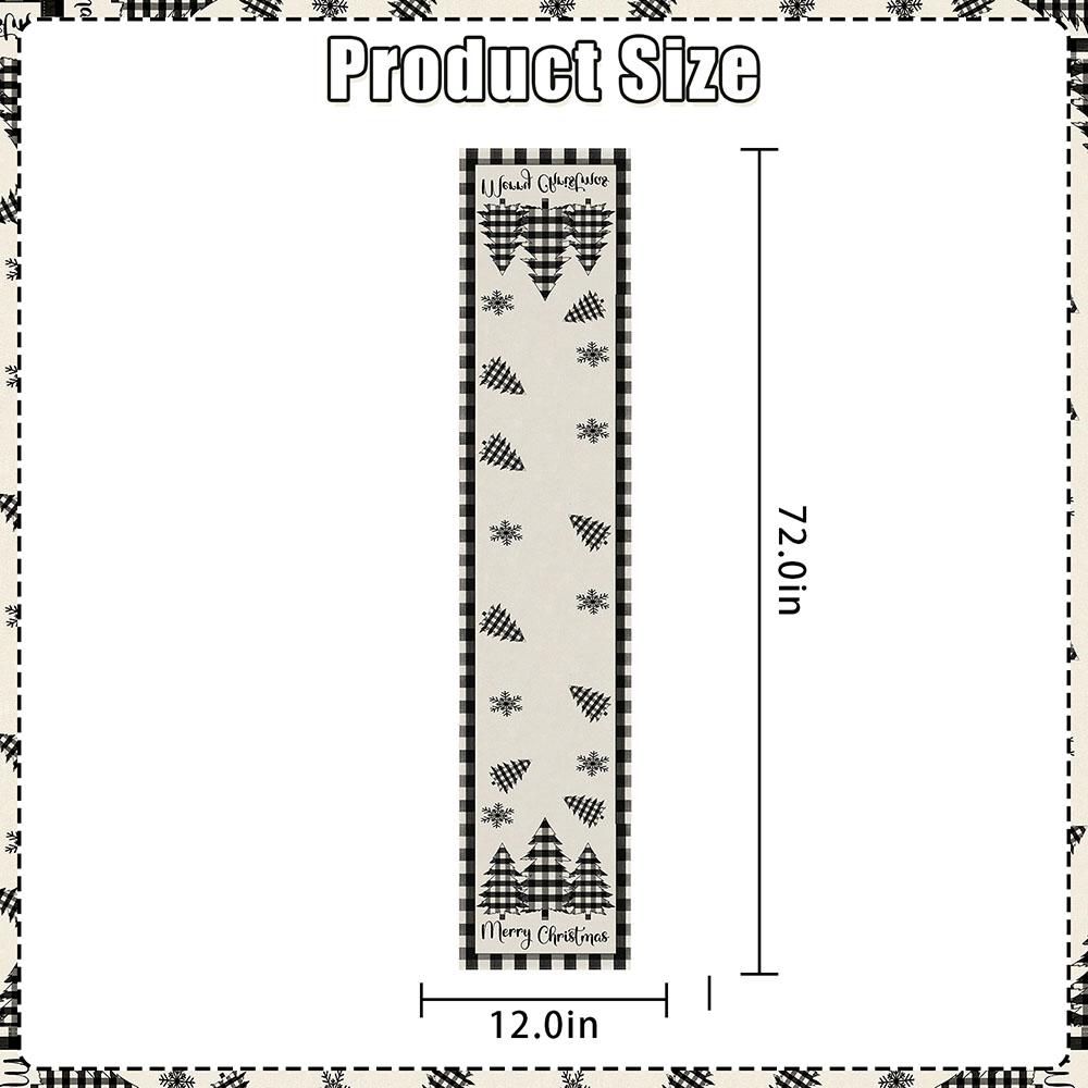 Highland - Merry Christmas Reusable Table Runner - 33 x 178 cm