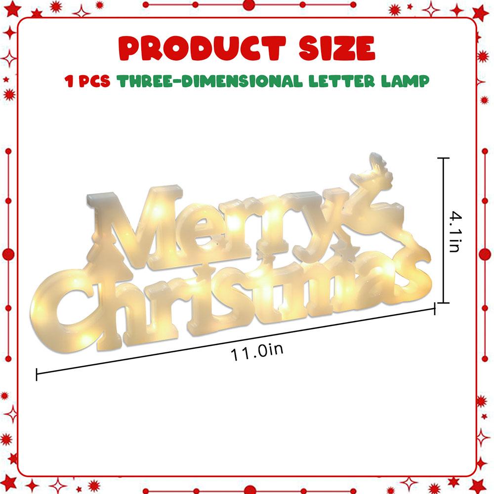 Highland - Merry Christmas Hanging LED Light Sign - White